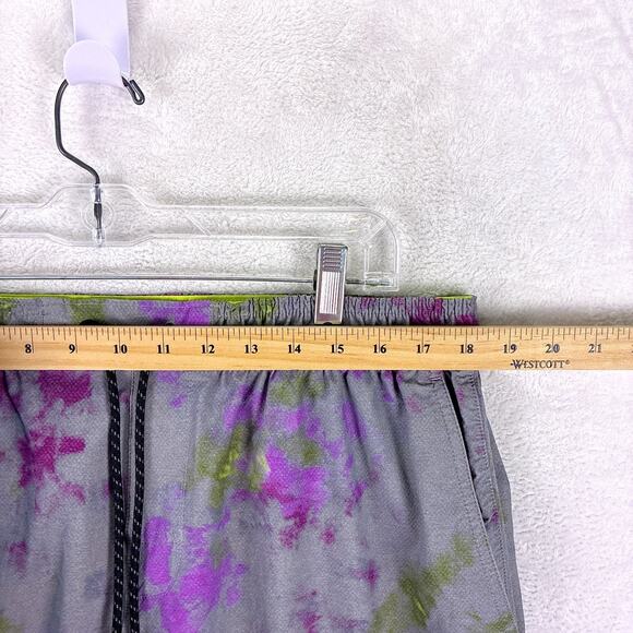 Legends Luka Shorts Mens XL Gray Purple Tie Dye Gym Workout Preppy Drawstring - Picture 9 of 10
